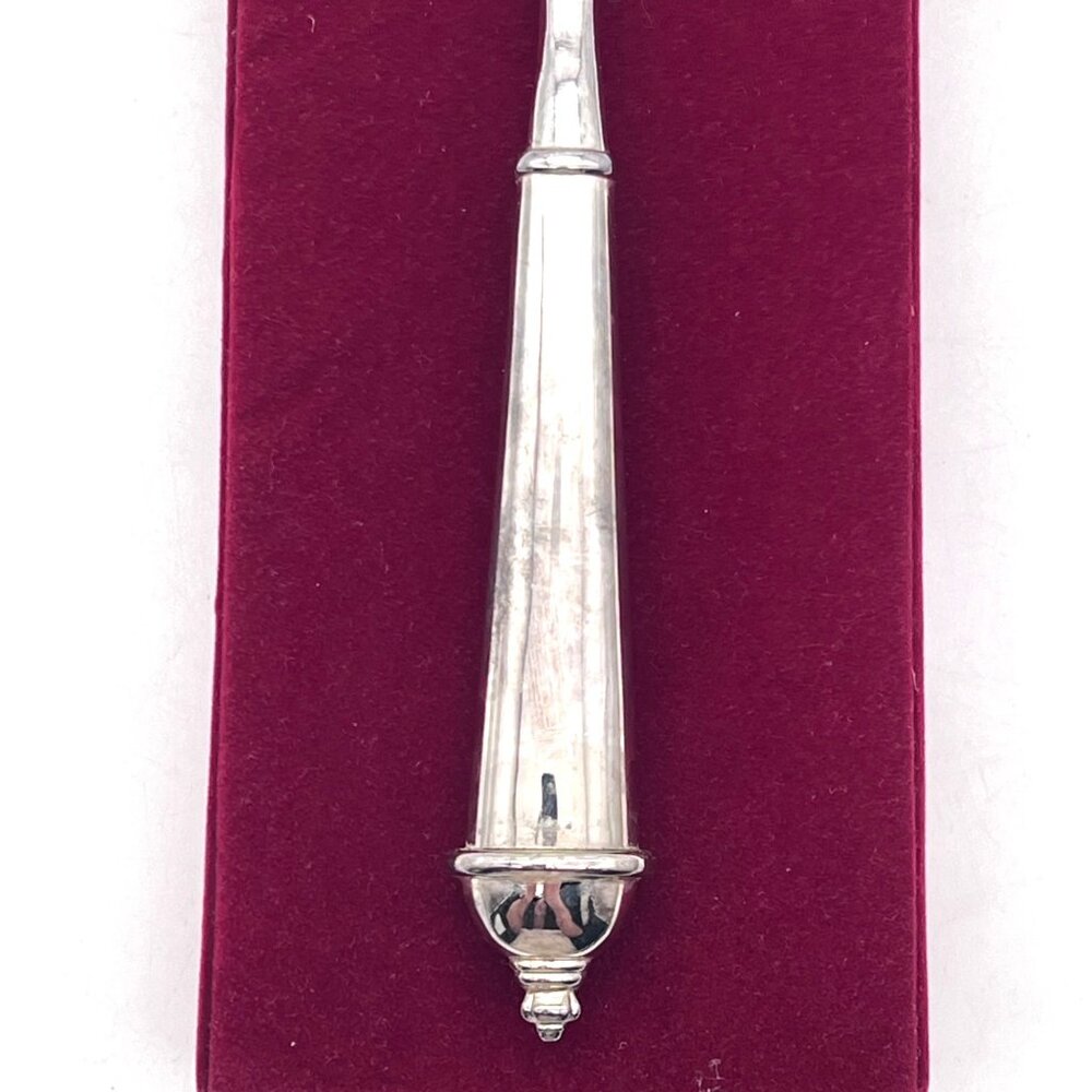 Towle Silver Plated Serving Spoon 10" With Red Velvet Box - Picture 8 of 16